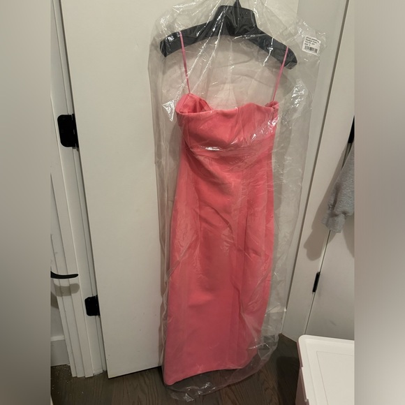 A.L.C. Grapefruit Elizabeth Strapless Midi Dress - Picture 2 of 7